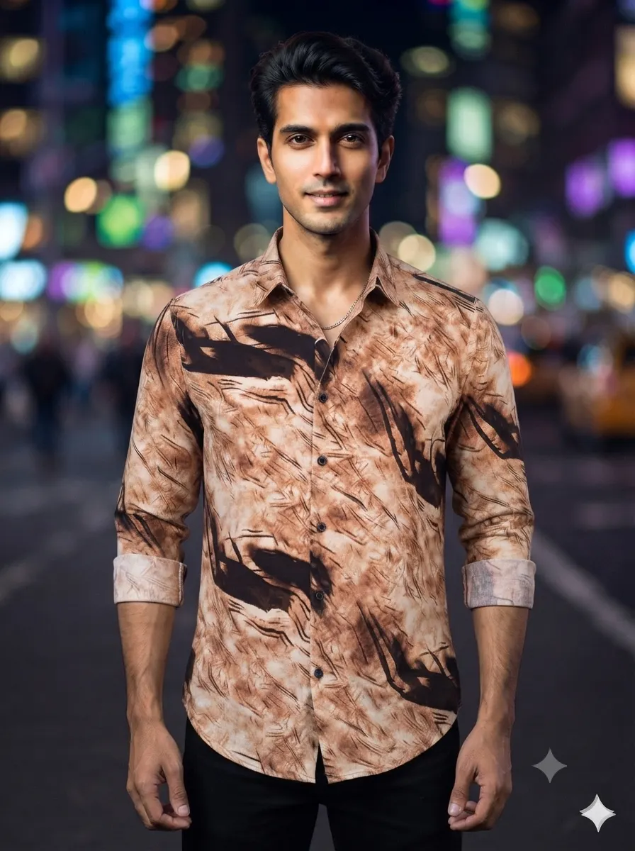 1787129690423 Men's Stylish Viscose Partywear Shirts - Image 1