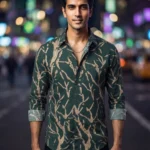 Men's Stylish Forest Green Viscose Partywear Shirts