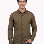 Men's Forest Green Double Pocket Shirts