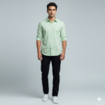 Stylish Men's Forest Green Double Pocket Shirts - Image 10