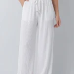 Women's Trendy White Coloured Solid Palazzo Pants