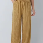 Women's Trendy Yellow Coloured Solid Palazzo Pants