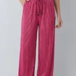 Women's Trendy Pink Coloured Solid Palazzo Pants
