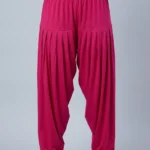 Women's Pink Plain Patiyala Pants