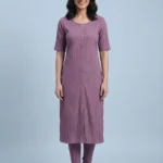 Women's Solid Lavender Umbrella Kurti Top