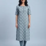 Women's Ash Floral Umbrella Kurti Top