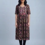 Women's Trendy Multicolour Printed Umbrella Kurti Top