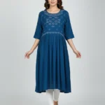 Women's Stylish Stone Work Umbrella Kurti Top