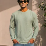 Men's Green Popcorn Full Sleeve Tees