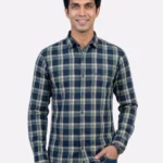 TMG MEN'S PREMIUM COTTON BLUE & GREEN CHECKED SHIRTS