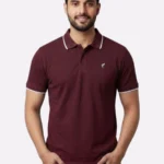 Men's Heley Plain Polo Tshirts - Burgundy