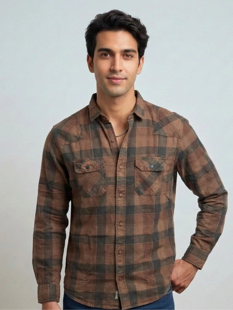 17 (1) Men's Acid Wash Shirts - Image 1