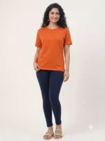 Women's Ankle Fit Leggings - Dark Blue - Image 2
