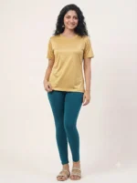 Women's Ankle Fit Leggings - Bluish Green - Image 2