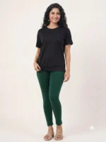 Women's Ankle Fit Leggings - Bottle Green - Image 2