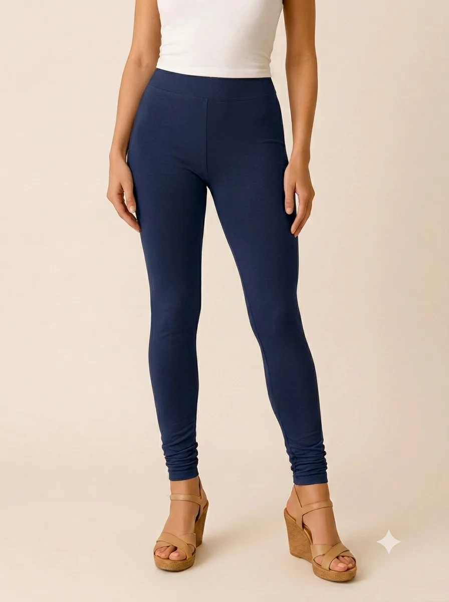 1786204025878 Women's Full Length Leggings - Dark Blue - Image 1