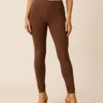 Women's Full Length Leggings - Coffee Brown