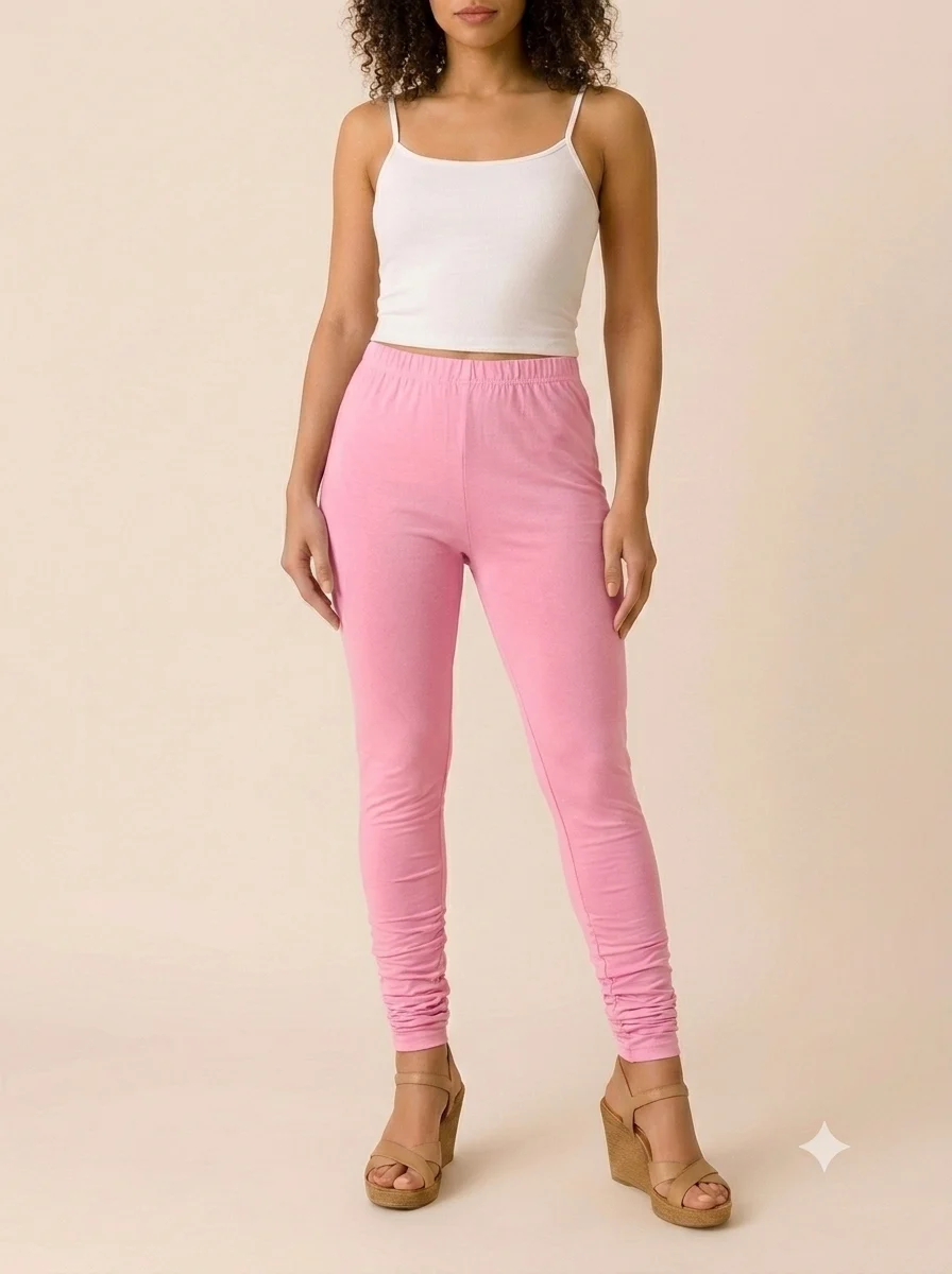 1786204750231 Women's Full Length Leggings - Blush Pink - Image 1