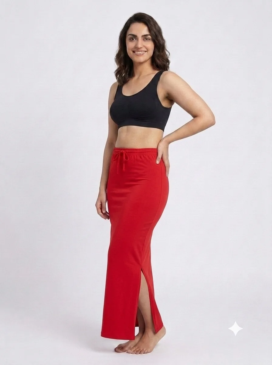 1786279035095 Women's Saree Shapewears - Red - Image 1
