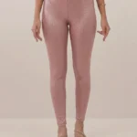 Women's Shimmer Leggings - Coral Pink