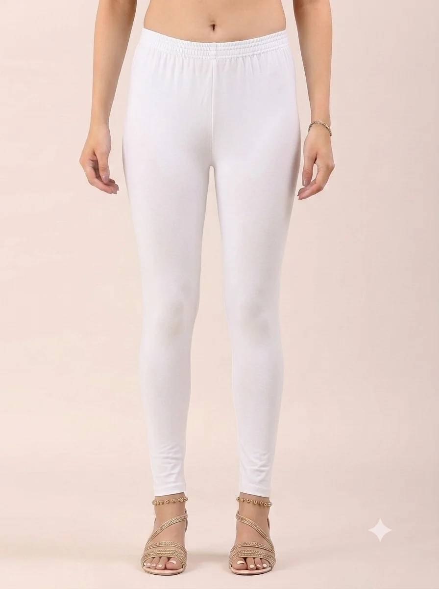 1786299963866 Prisma Ankle Leggings - White - Image 1