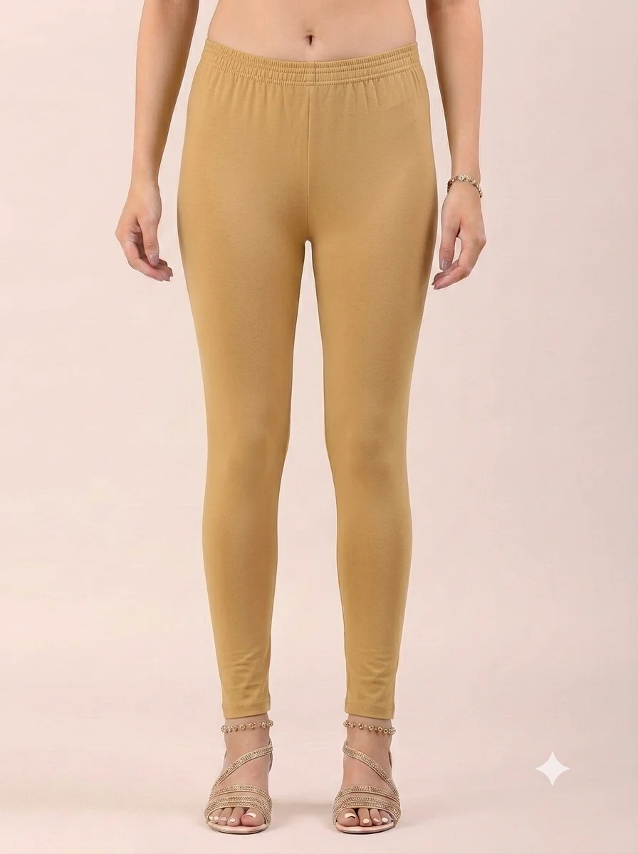 1786300066273 Prisma Ankle Leggings - Beige - Image 1