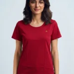 Women's Tshirts - Dark Red
