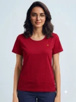 Women's Tshirts - Dark Red