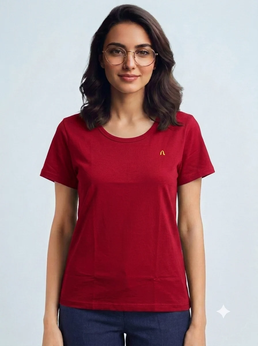 1786350860778 Women's Tshirts - Dark Red - Image 1