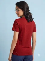 Women's Tshirts - Dark Red - Image 2