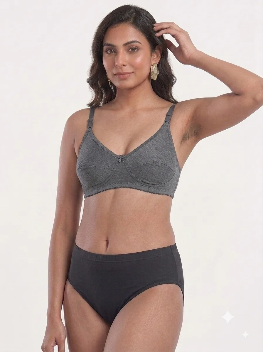 1786603731551 Women's Poomer Bra - Ash Grey - Image 1