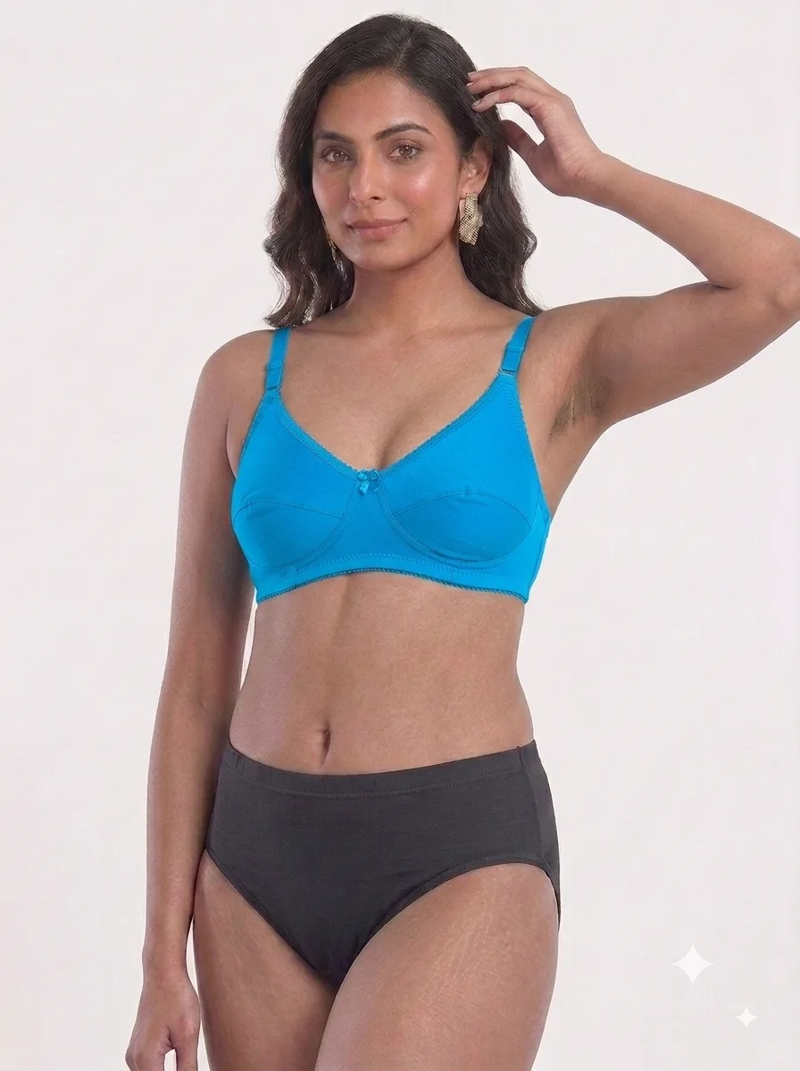 1786610432216 Women's Poomer Bra - Sky Blue - Image 1
