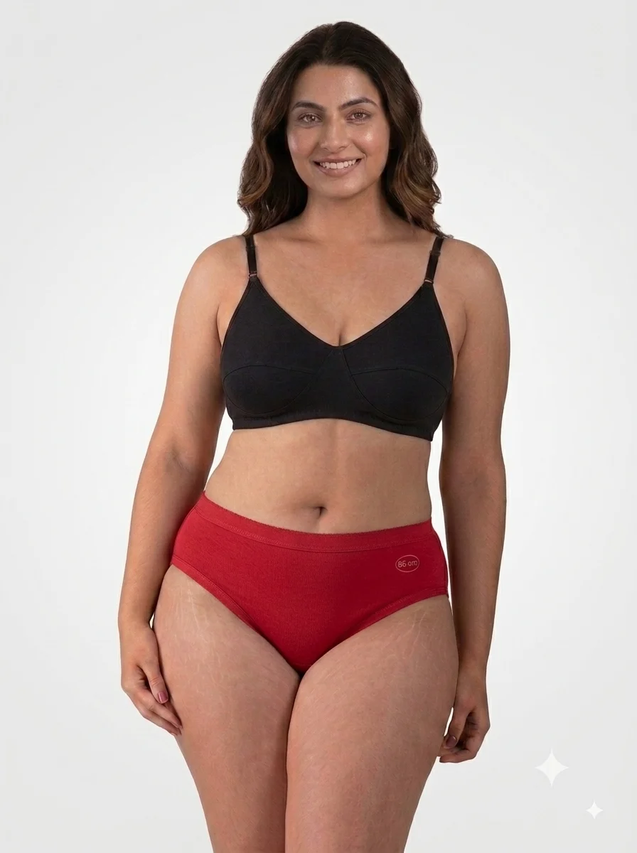 1786617059919 Women's Goldex Plain Panties - Red - Image 1