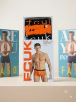 2 Pack FCUK Trunks For Men - PRINTED SCAR.IBIS & JET BLACK - Image 2