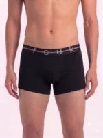 2 Pack FCUK Trunks For Men - JET BLACK & SCAR.IBIS - Image 3