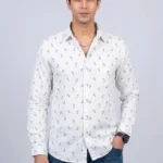 Men's White Printed Shirts