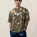 Men's Drop Shoulder Back Print Tshirts - Camouflage