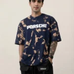 Men's Drop Shoulder Back Print Tshirts - Dark Navy
