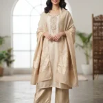 Women's Stylish Premium Roman Silk Kurti Set