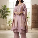 Women's Stylish Premium Roman Silk Kurti Set