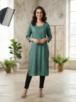 Women's Printed Open Kurti Top