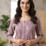 Women's Printed Open Kurti Top
