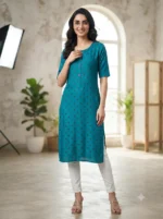 Women's Printed Open Kurti Top - Image 2