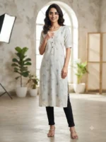 Women's Printed Open Kurti Top - Image 2