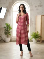 Women's Printed Open Kurti Top - Image 2