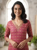 Women's Printed Open Kurti Top