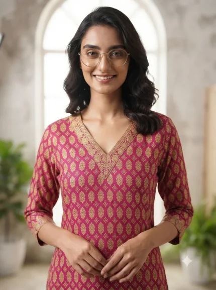 Women's Printed Open Kurti Top