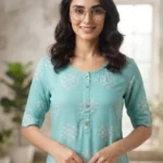 Women's Printed Open Kurti Top