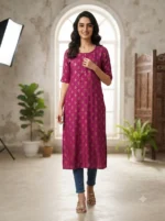Women's Printed Open Kurti Top - Image 2