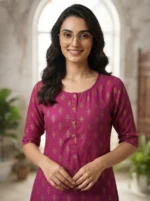 Women's Printed Open Kurti Top
